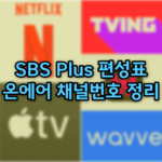 SBS plus 편성표