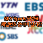 SKY Sports 편성표