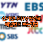 신기한나라TV 편성표