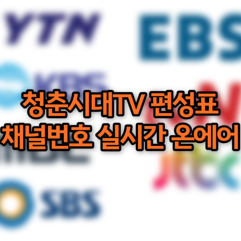 청춘시대TV 편성표